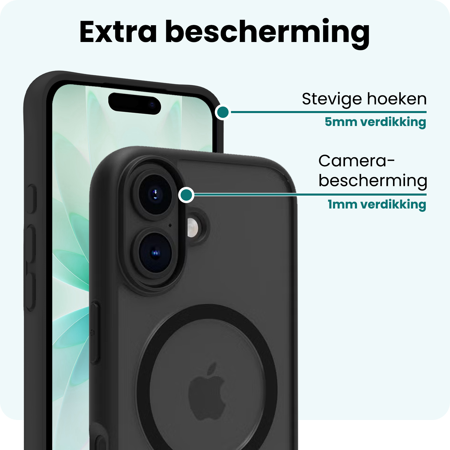 Forterra Forterra iPhone 17 Magsafe Hoesje - Zwart