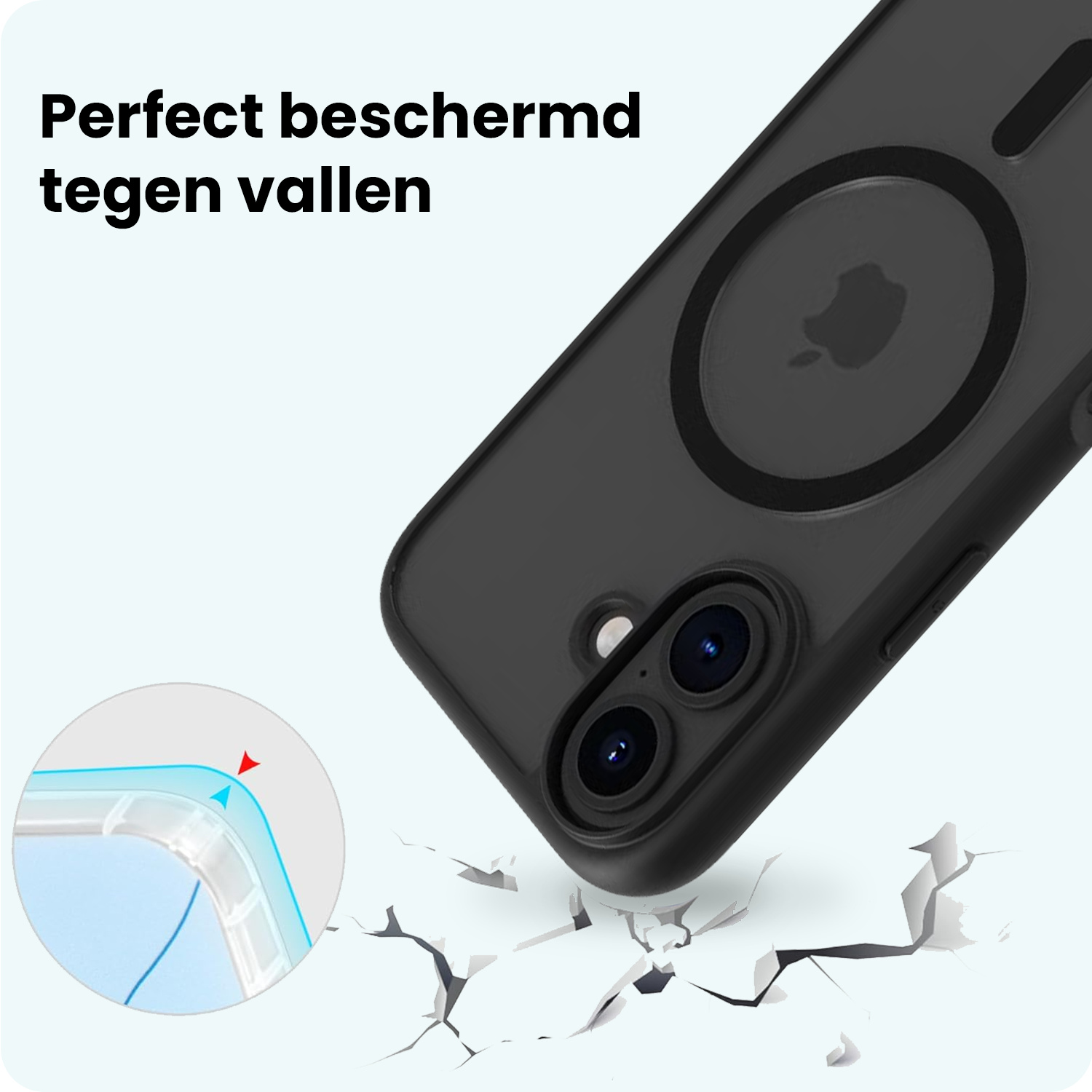 Forterra Forterra iPhone 17 Magsafe Hoesje - Zwart