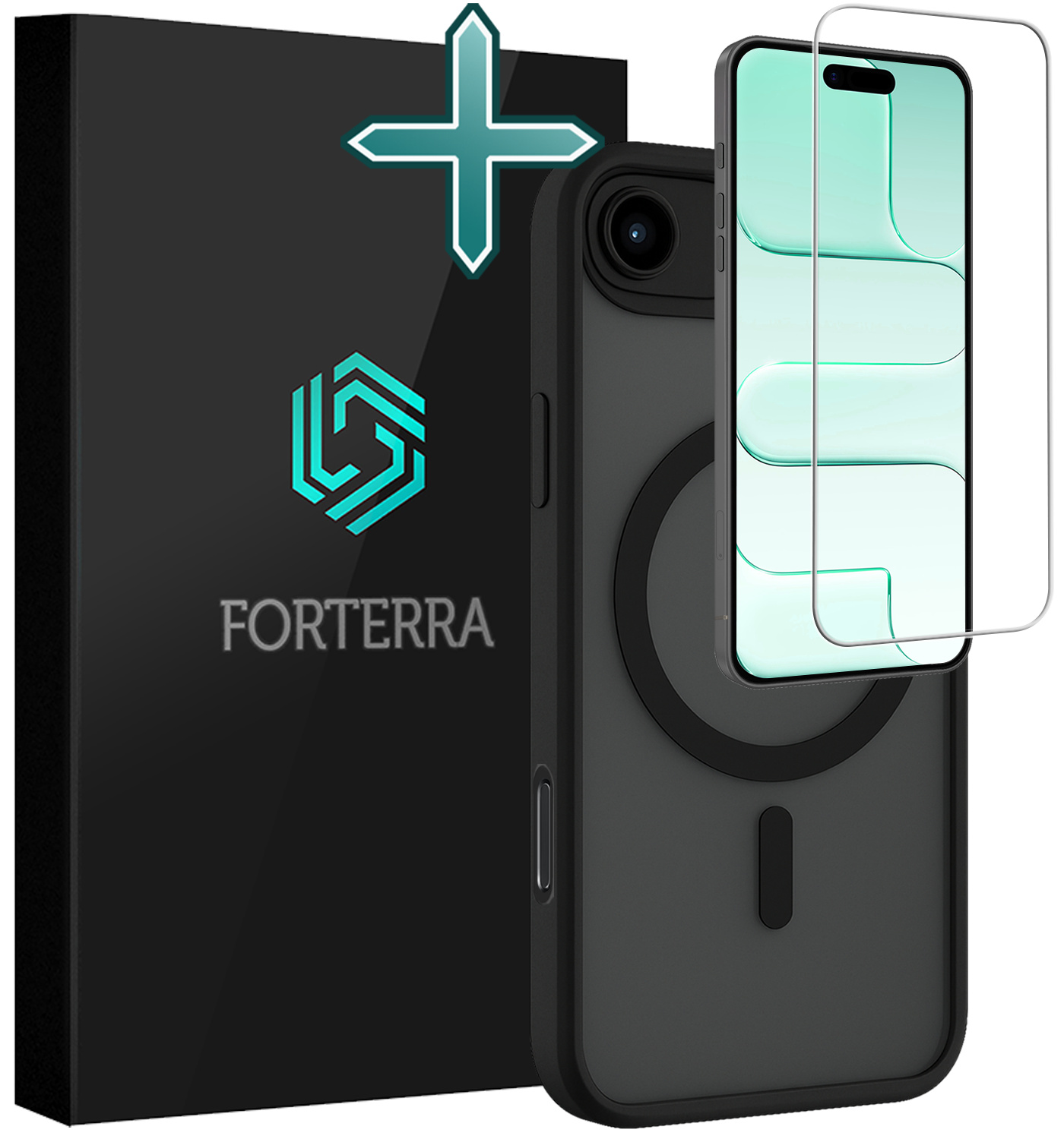 Forterra Forterra iPhone Air Magsafe Hoesje Zwart Met Screenprotector