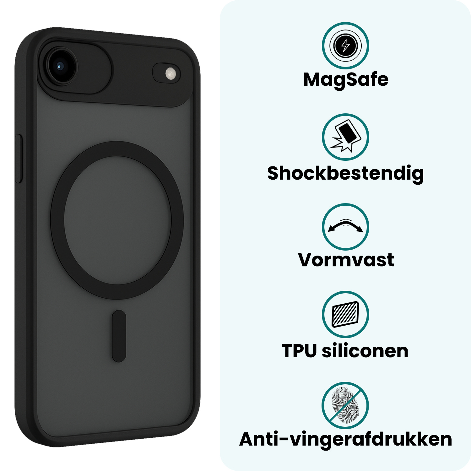 Forterra Forterra iPhone Air Magsafe Hoesje Zwart Met Screenprotector
