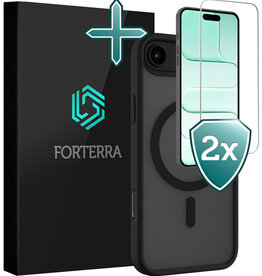 Forterra Forterra iPhone Air Magsafe Hoesje Zwart Met 2x Screenprotector