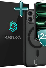 Forterra Forterra iPhone 17 Pro Magsafe Hoesje Zwart Met 2x Screenprotector