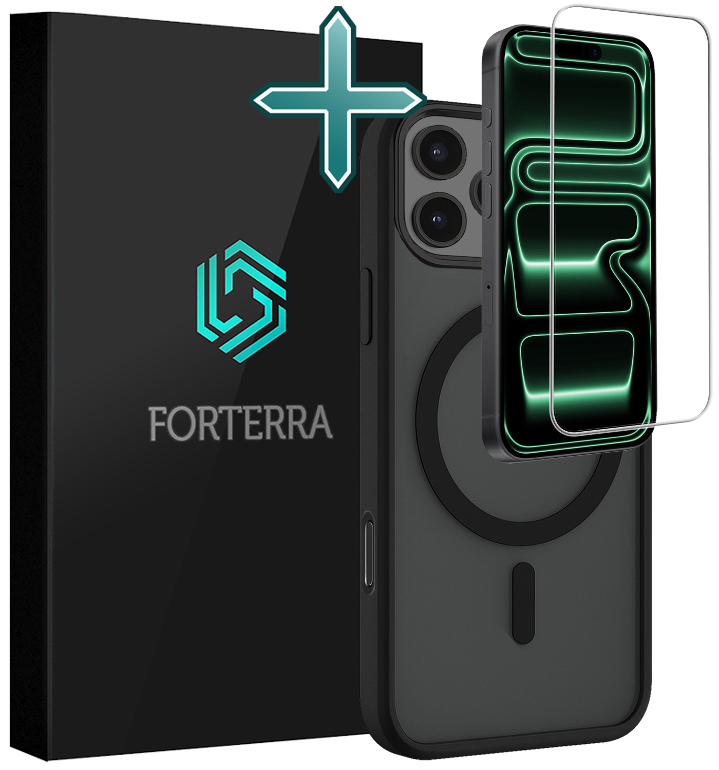 Forterra Forterra iPhone 17 Pro Max Magsafe Hoesje Zwart Met Screenprotector