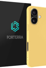 Forterra Forterra iPhone 17 Hoesje Siliconen - Geel