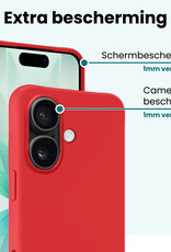 Forterra Forterra iPhone 17 Hoesje Siliconen - Rood