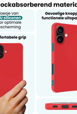 Forterra Forterra iPhone 17 Hoesje Siliconen - Rood