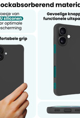 Forterra Forterra iPhone 17 Hoesje Siliconen - Zwart