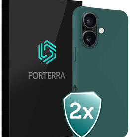 Forterra Forterra iPhone 17 Hoesje Siliconen - Donkergroen - 2 PACK