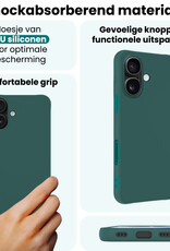 Forterra Forterra iPhone 17 Hoesje Siliconen - Donkergroen - 2 PACK