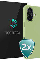 Forterra Forterra iPhone 17 Hoesje Siliconen - Groen - 2 PACK