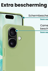 Forterra Forterra iPhone 17 Hoesje Siliconen - Groen - 2 PACK