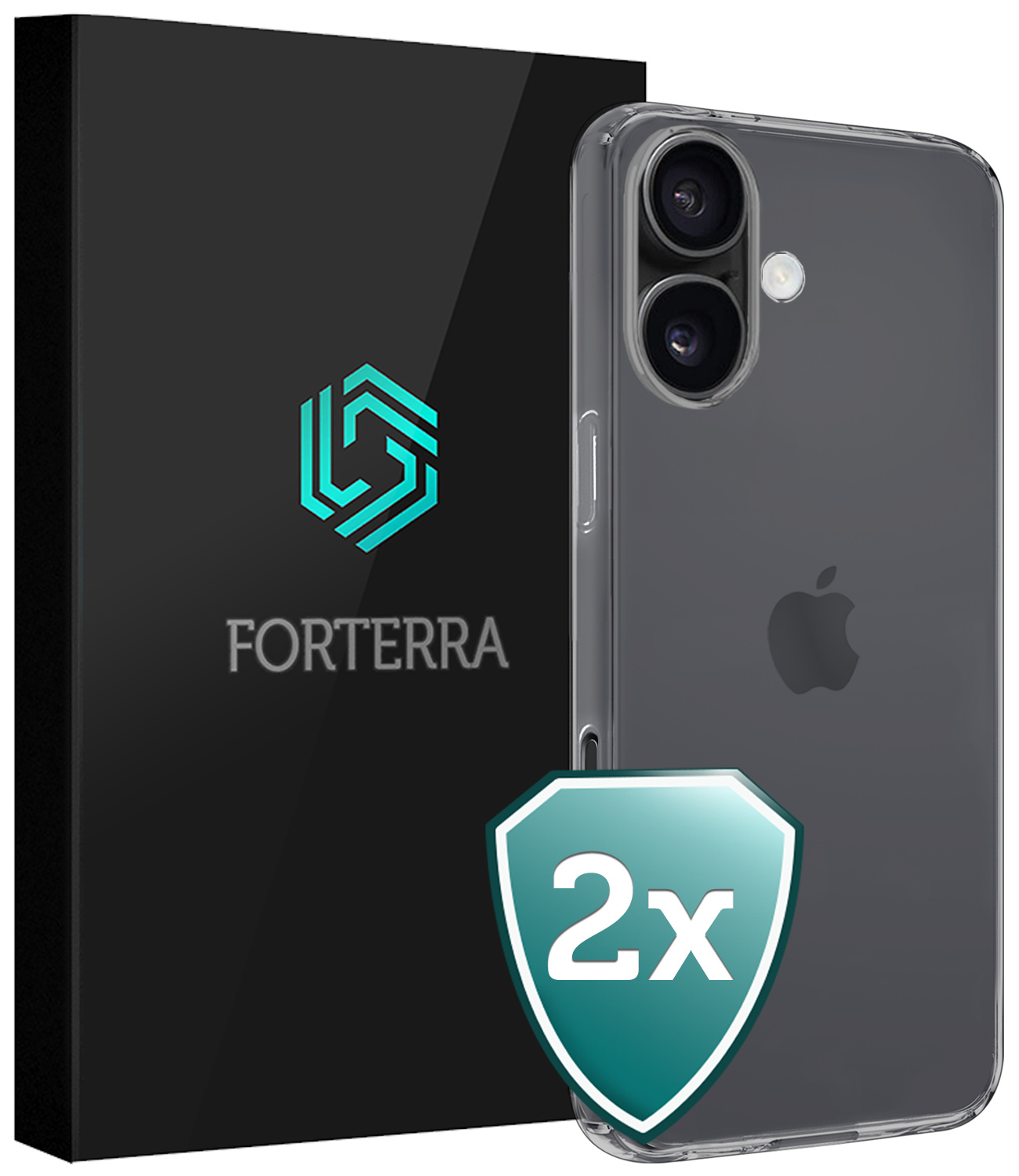Forterra Forterra iPhone 17 Hoesje Siliconen - Transparant - 2 PACK