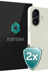 Forterra Forterra iPhone 17 Hoesje Siliconen - Wit - 2 PACK