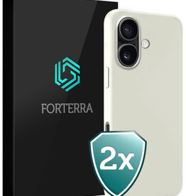 Forterra Forterra iPhone 17 Hoesje Siliconen - Wit - 2 PACK