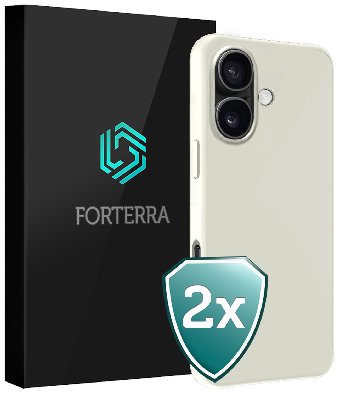 Forterra Forterra iPhone 17 Hoesje Siliconen - Wit - 2 PACK