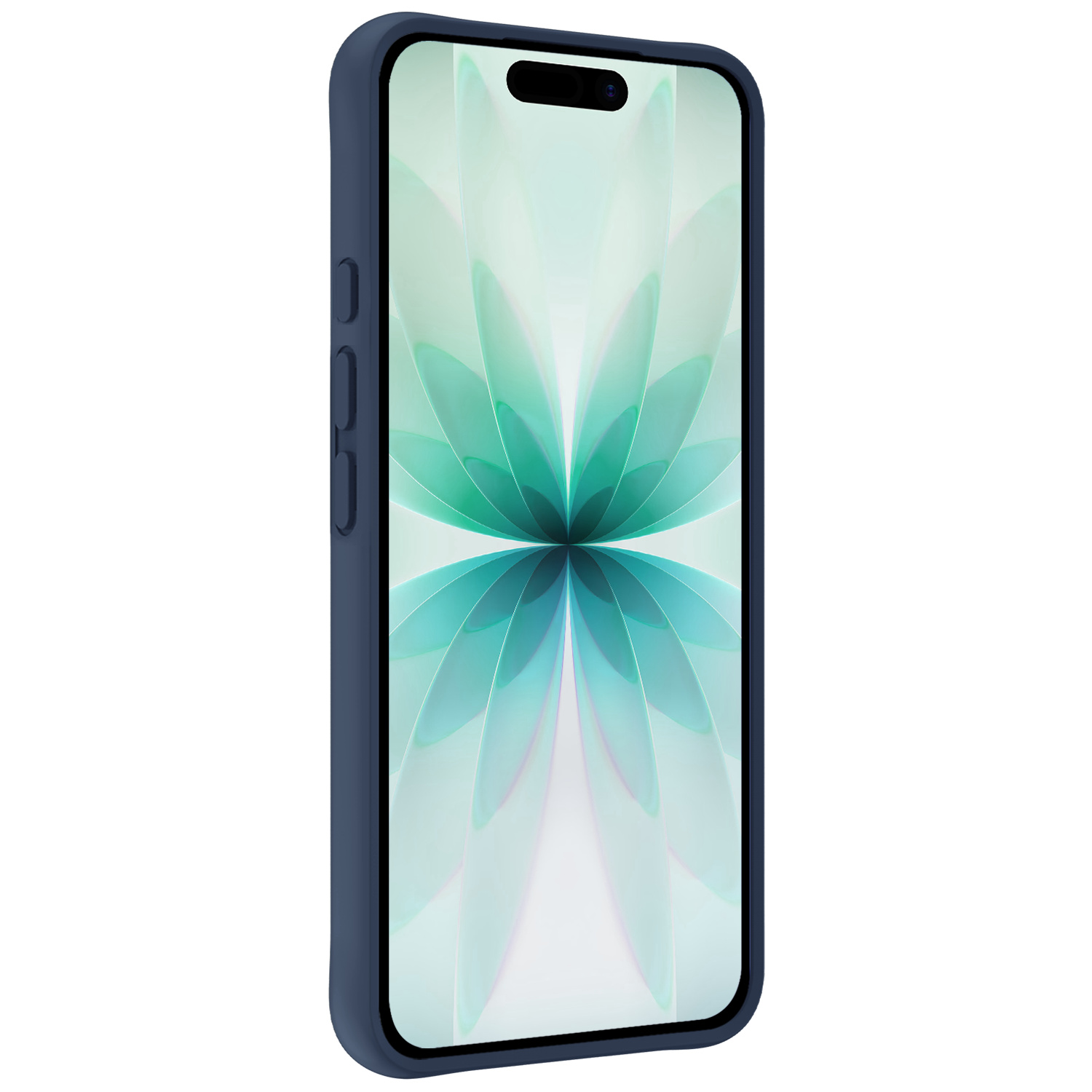Forterra Forterra iPhone 17 Hoesje Siliconen Met 2x Screenprotector Met Dichte Notch - Donkerblauw