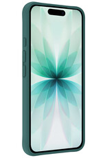 Forterra Forterra iPhone 17 Hoesje Siliconen Met 2x Screenprotector Met Dichte Notch - Donkergroen