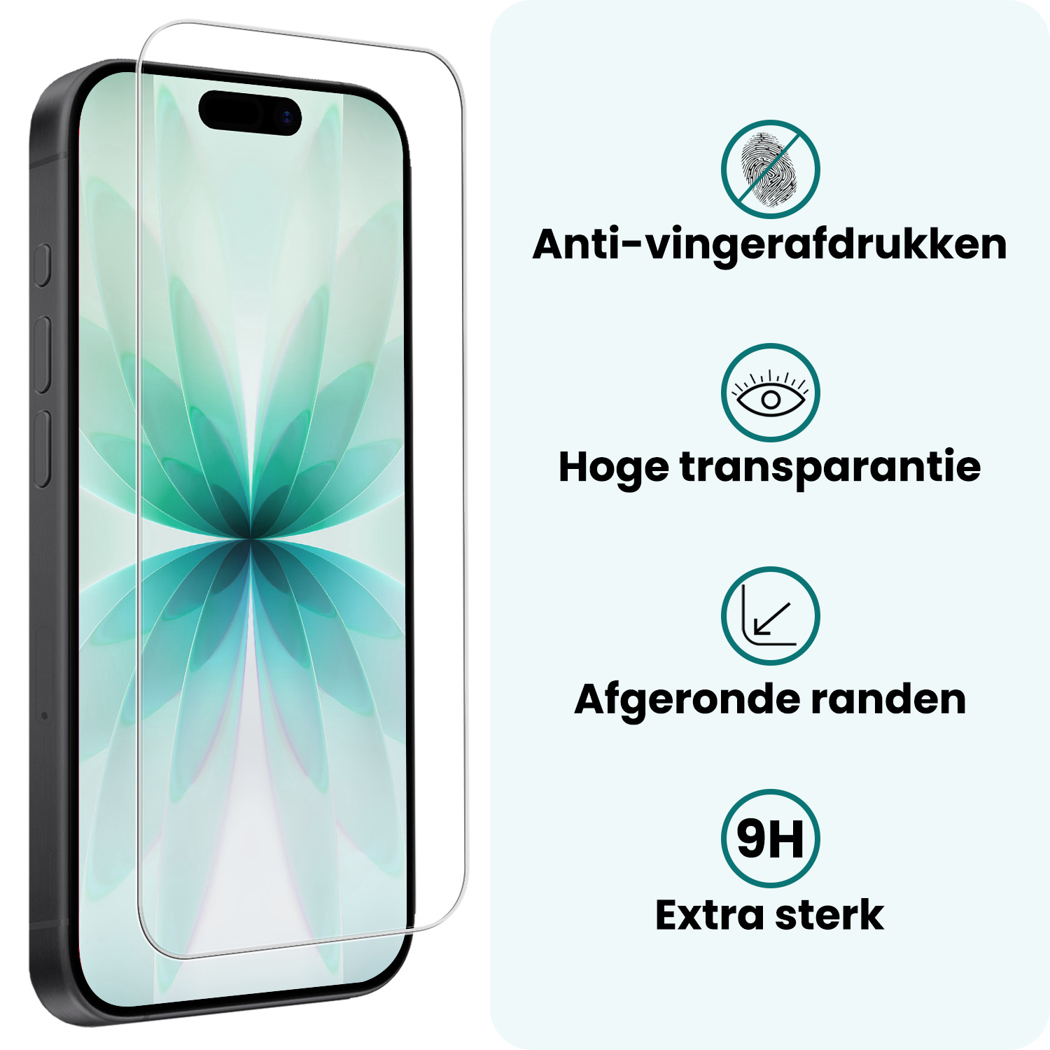 Forterra Forterra iPhone 17 Hoesje Siliconen Met 2x Screenprotector Met Dichte Notch - Transparant