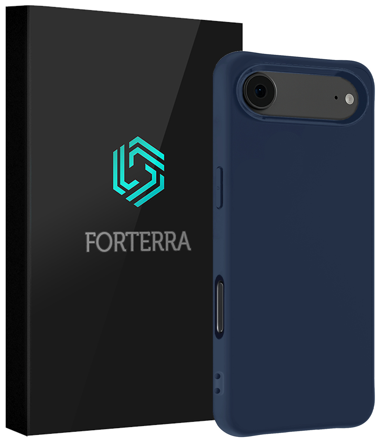 Forterra Forterra iPhone Air Hoesje Siliconen - Donkerblauw
