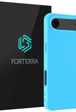 Forterra Forterra iPhone Air Hoesje Siliconen - Lichtblauw