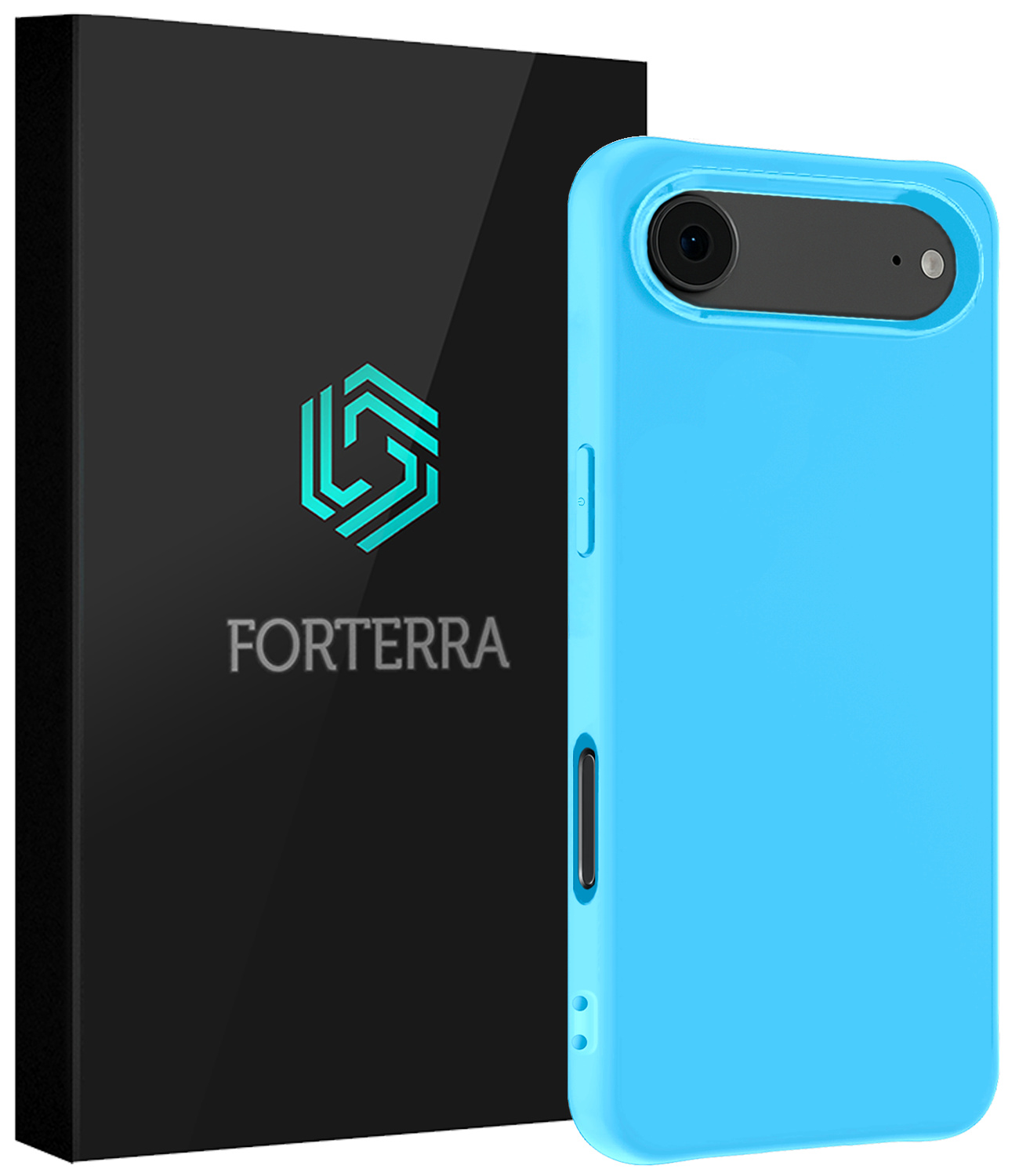 Forterra Forterra iPhone Air Hoesje Siliconen - Lichtblauw