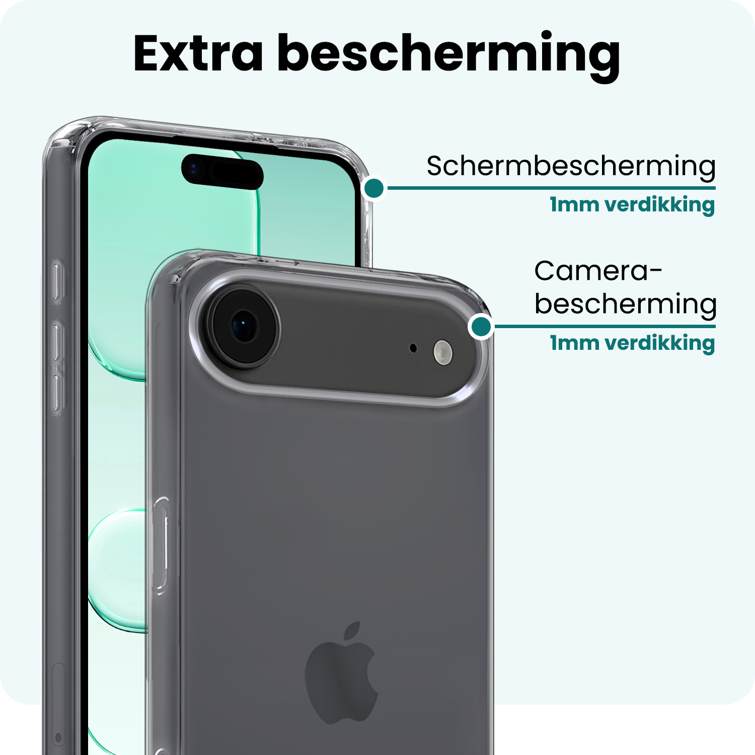 Forterra Forterra iPhone Air Hoesje Siliconen - Transparant