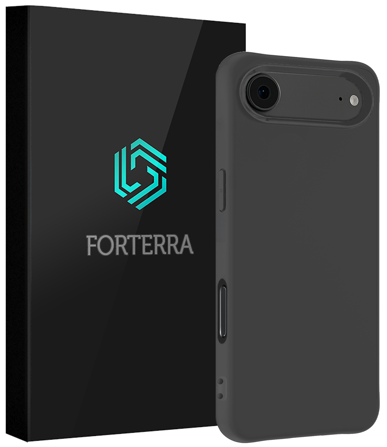 Forterra Forterra iPhone Air Hoesje Siliconen - Zwart