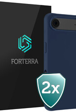 Forterra Forterra iPhone Air Hoesje Siliconen - Donkerblauw - 2 PACK