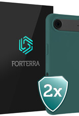 Forterra Forterra iPhone Air Hoesje Siliconen - Donkergroen - 2 PACK