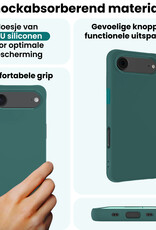 Forterra Forterra iPhone Air Hoesje Siliconen - Donkergroen - 2 PACK