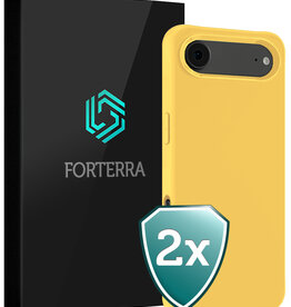 Forterra Forterra iPhone Air Hoesje Siliconen - Geel - 2 PACK