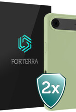 Forterra Forterra iPhone Air Hoesje Siliconen - Groen - 2 PACK