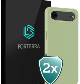 Forterra Forterra iPhone Air Hoesje Siliconen - Groen - 2 PACK