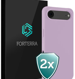 Forterra Forterra iPhone Air Hoesje Siliconen - Lila - 2 PACK