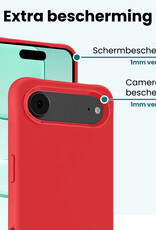 Forterra Forterra iPhone Air Hoesje Siliconen - Rood - 2 PACK
