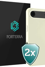 Forterra Forterra iPhone Air Hoesje Siliconen - Wit - 2 PACK