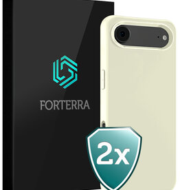 Forterra Forterra iPhone Air Hoesje Siliconen - Wit - 2 PACK