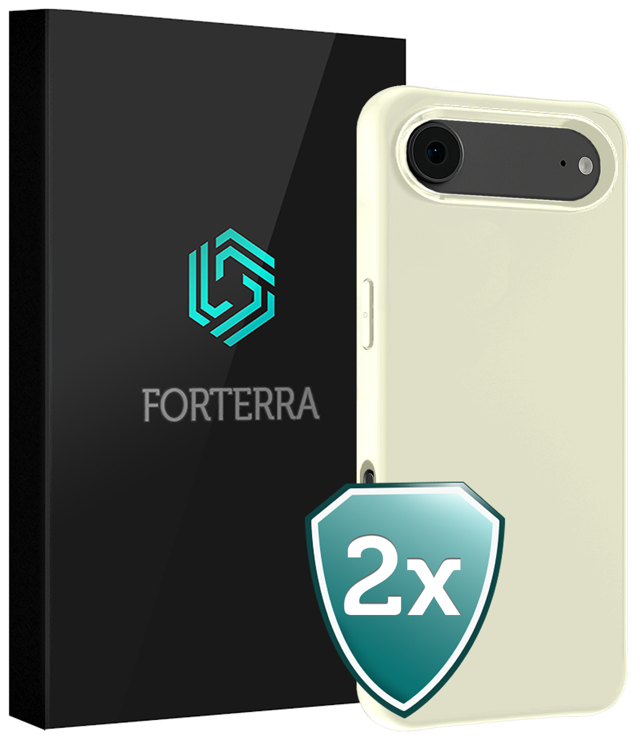Forterra Forterra iPhone Air Hoesje Siliconen - Wit - 2 PACK