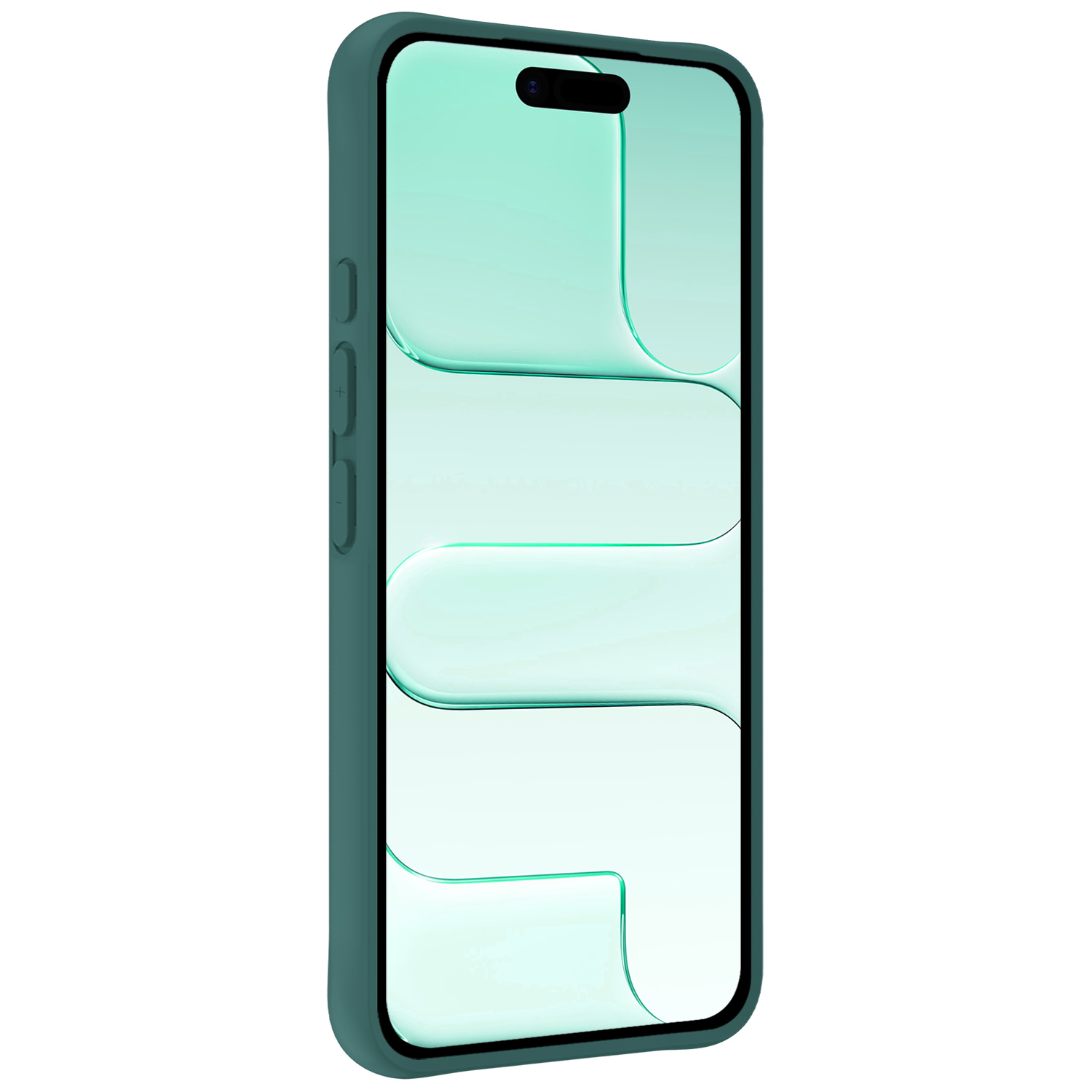Forterra Forterra iPhone Air Hoesje Siliconen Met Screenprotector Met Dichte Notch - Donkergroen