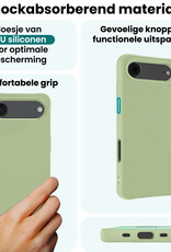 Forterra Forterra iPhone Air Hoesje Siliconen Met Screenprotector Met Dichte Notch - Groen