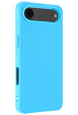 Forterra Forterra iPhone Air Hoesje Siliconen Met Screenprotector Met Dichte Notch - Lichtblauw