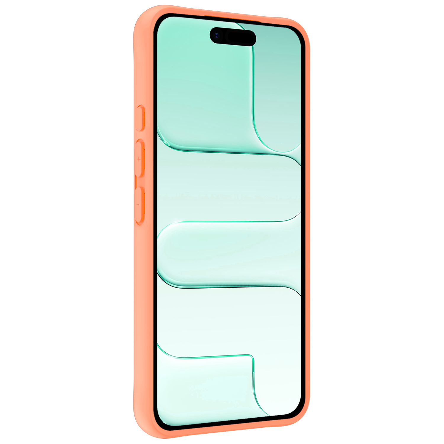 Forterra Forterra iPhone Air Hoesje Siliconen Met Screenprotector Met Dichte Notch - Perzik
