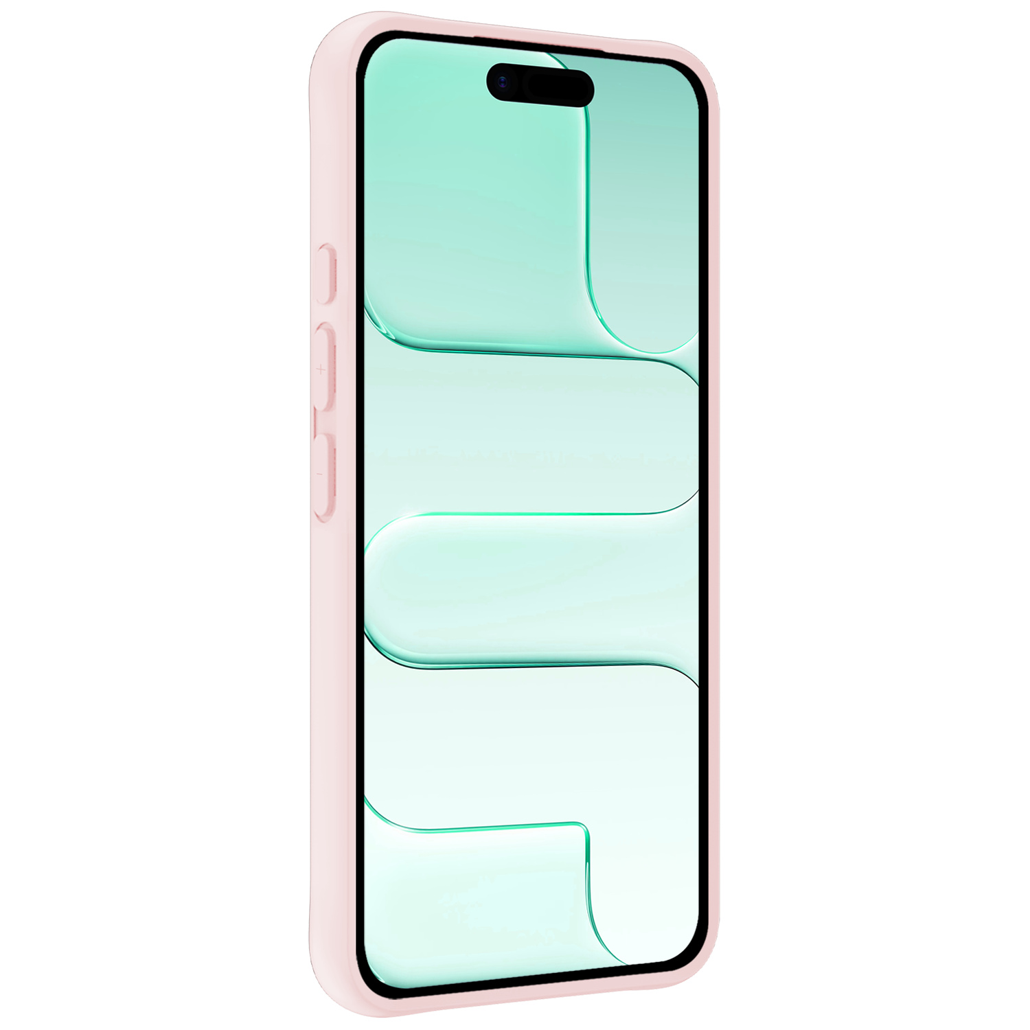 Forterra Forterra iPhone Air Hoesje Siliconen Met 2x Screenprotector Met Dichte Notch - Lichtroze
