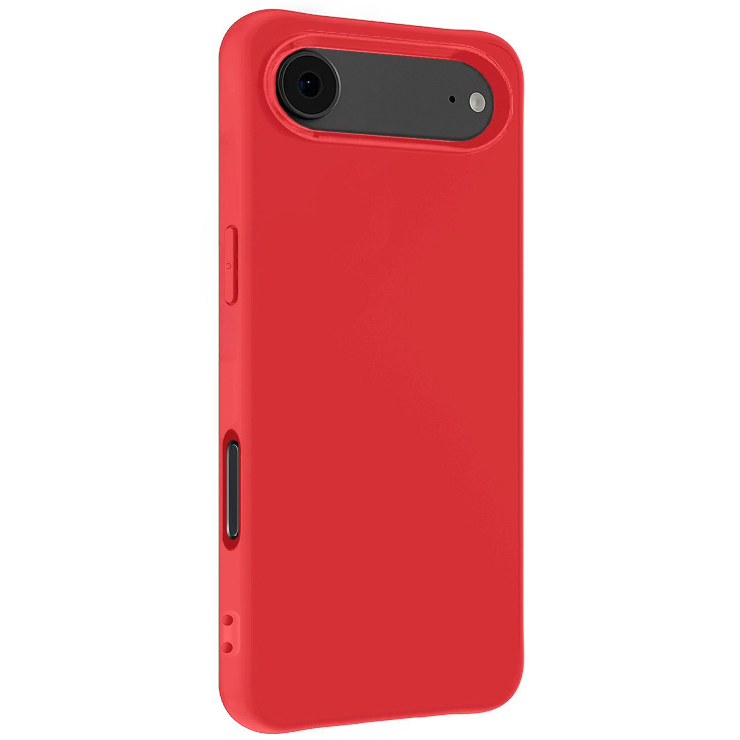 Forterra Forterra iPhone Air Hoesje Siliconen Met 2x Screenprotector Met Dichte Notch - Rood