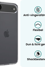 Forterra Forterra iPhone Air Hoesje Siliconen Met 2x Screenprotector Met Dichte Notch - Transparant