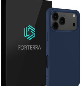 Forterra Forterra iPhone 17 Pro Hoesje Siliconen - Donkerblauw