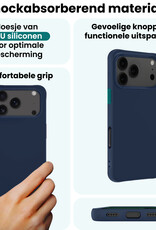 Forterra Forterra iPhone 17 Pro Hoesje Siliconen - Donkerblauw