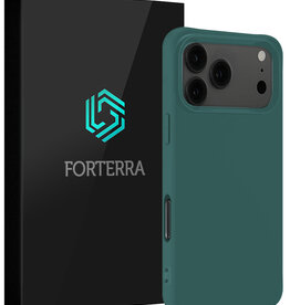 Forterra Forterra iPhone 17 Pro Hoesje Siliconen - Donkergroen