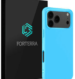 Forterra Forterra iPhone 17 Pro Hoesje Siliconen - Lichtblauw