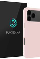 Forterra Forterra iPhone 17 Pro Hoesje Siliconen - Lichtroze